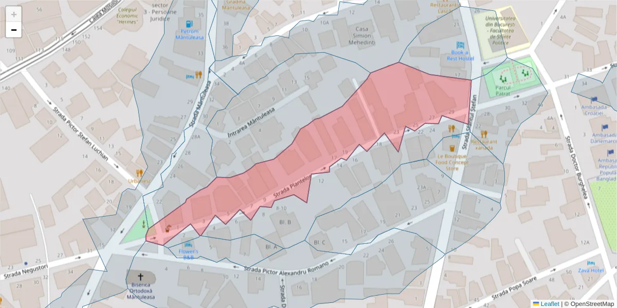 Hartă a codului poștal  și a codurilor poștale învecinate
