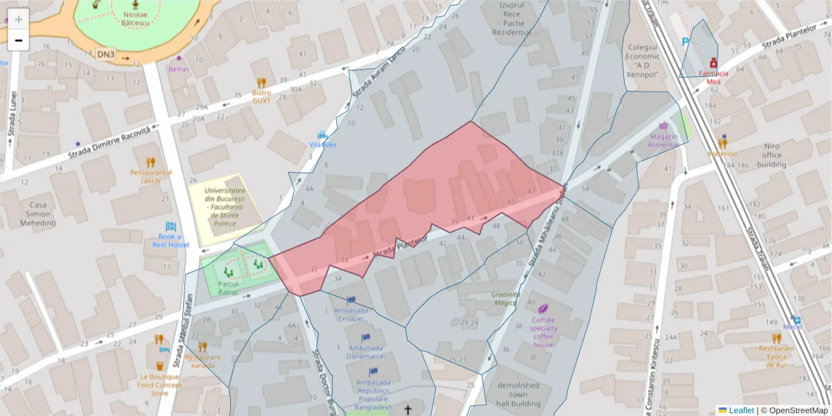 Hartă a codului poștal  și a codurilor poștale învecinate