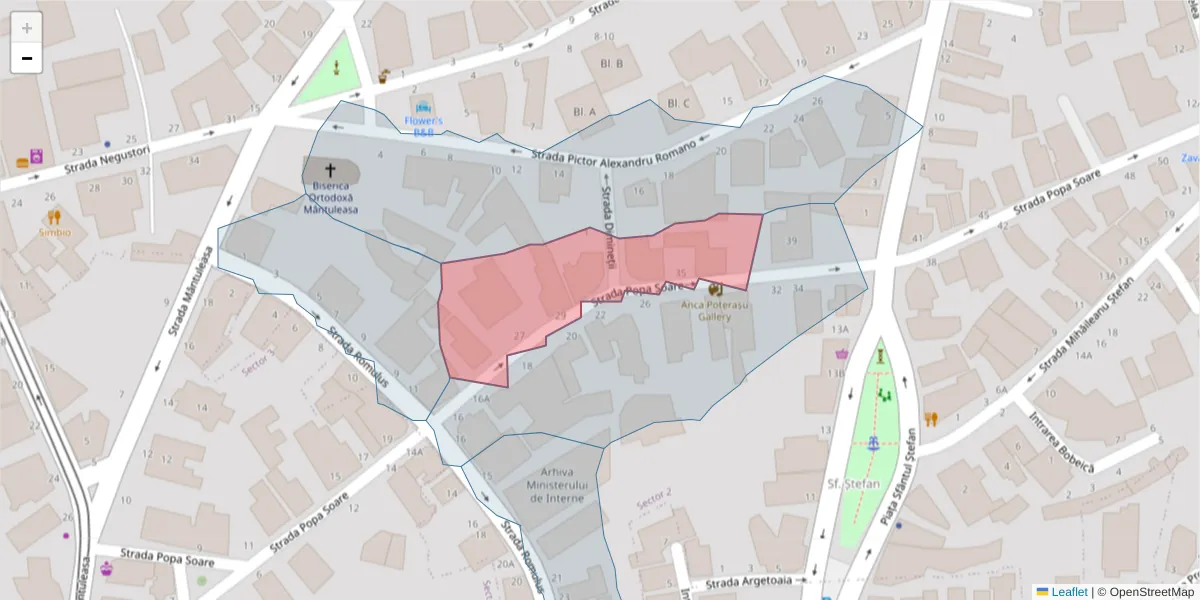 Hartă a codului poștal  și a codurilor poștale învecinate