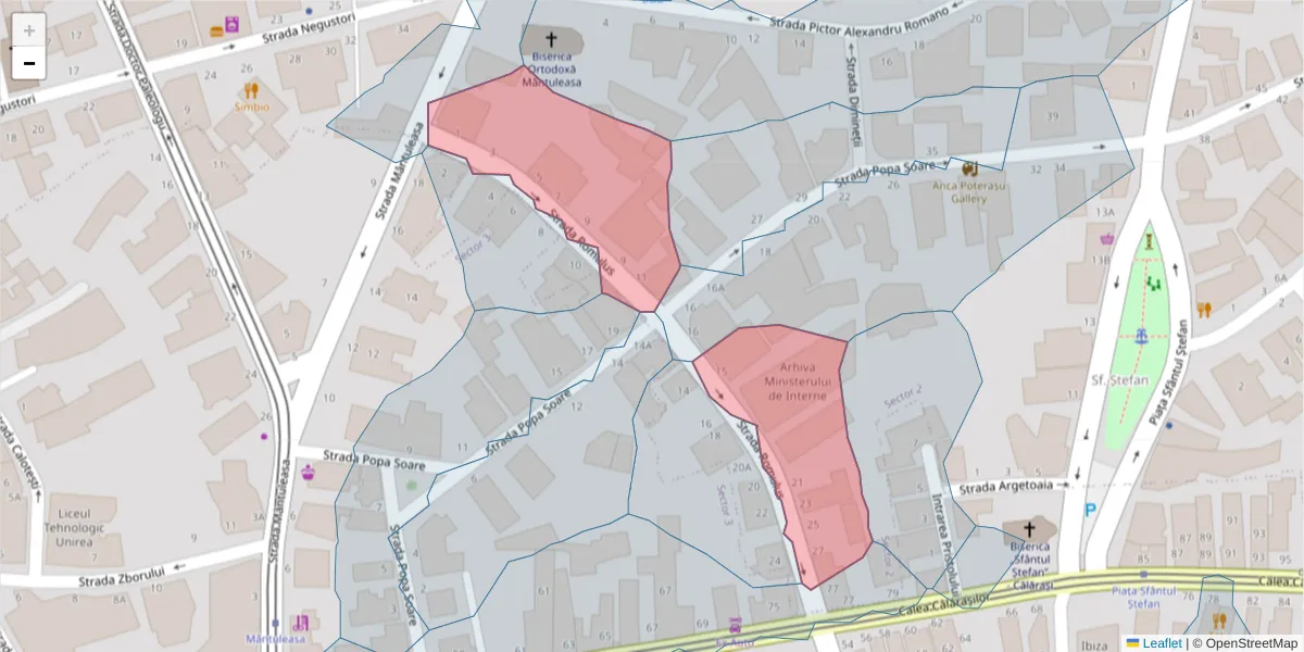 Hartă a codului poștal  și a codurilor poștale învecinate