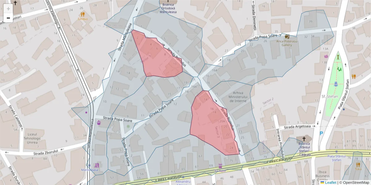Hartă a codului poștal  și a codurilor poștale învecinate