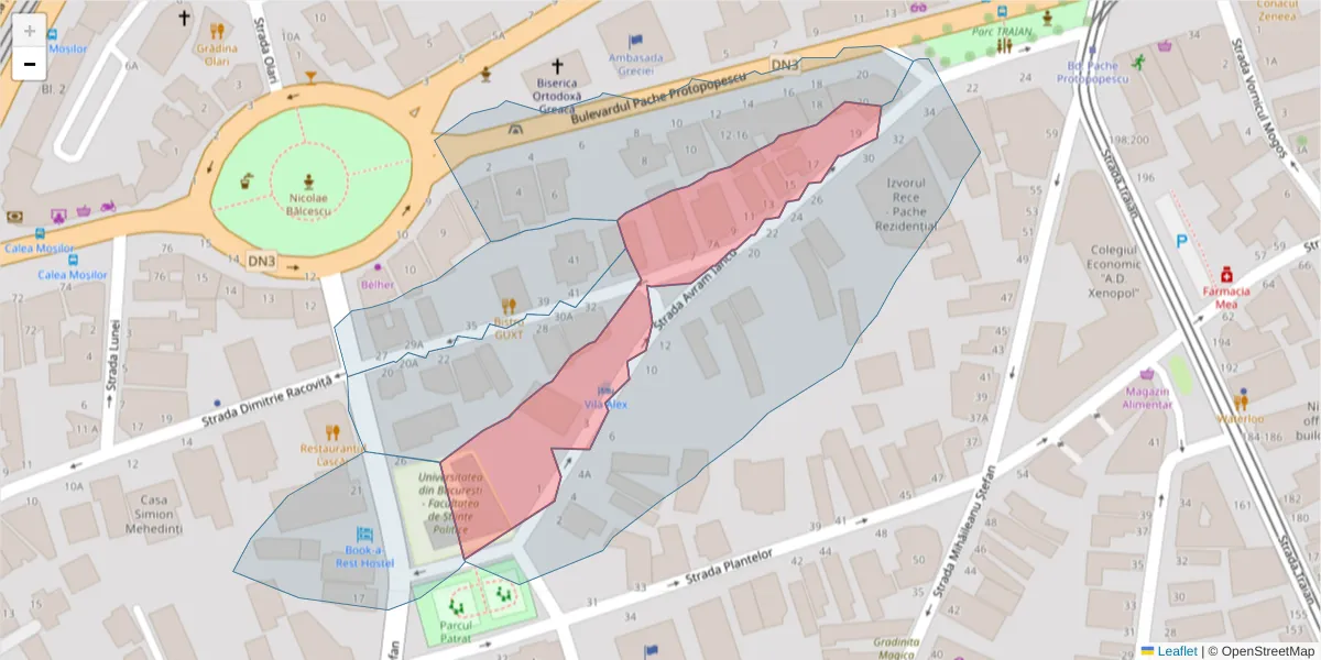 Hartă a codului poștal  și a codurilor poștale învecinate