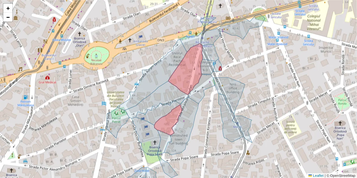 Hartă a codului poștal  și a codurilor poștale învecinate