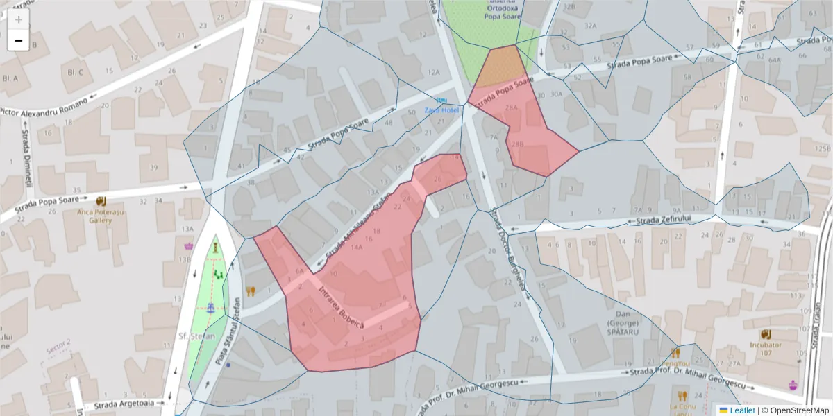 Hartă a codului poștal  și a codurilor poștale învecinate