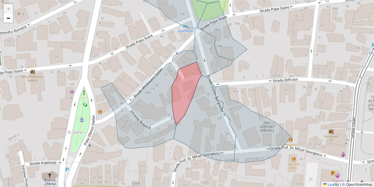 Hartă a codului poștal  și a codurilor poștale învecinate