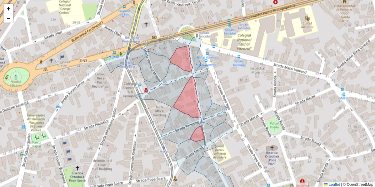 Hartă a codului poștal  și a codurilor poștale învecinate