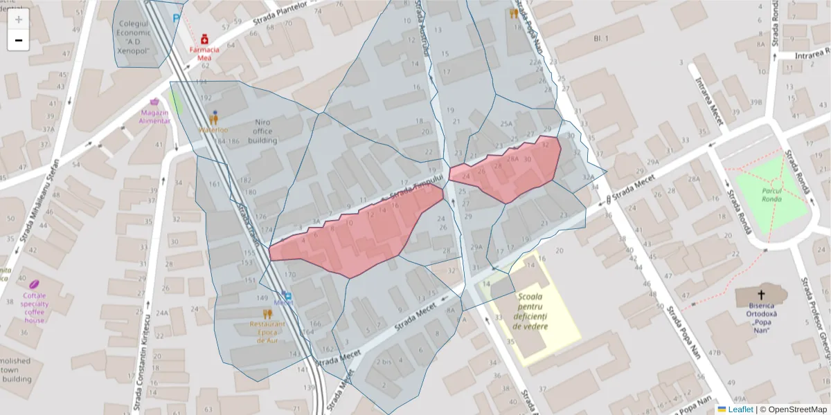Hartă a codului poștal  și a codurilor poștale învecinate