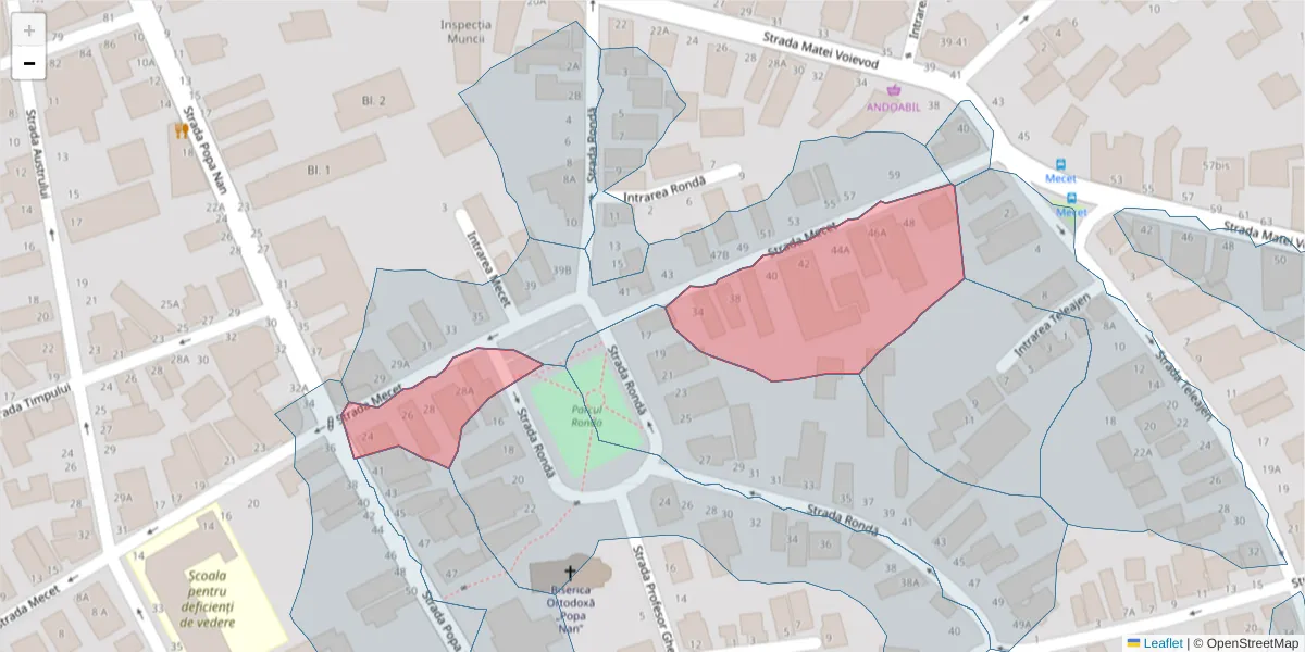 Hartă a codului poștal  și a codurilor poștale învecinate