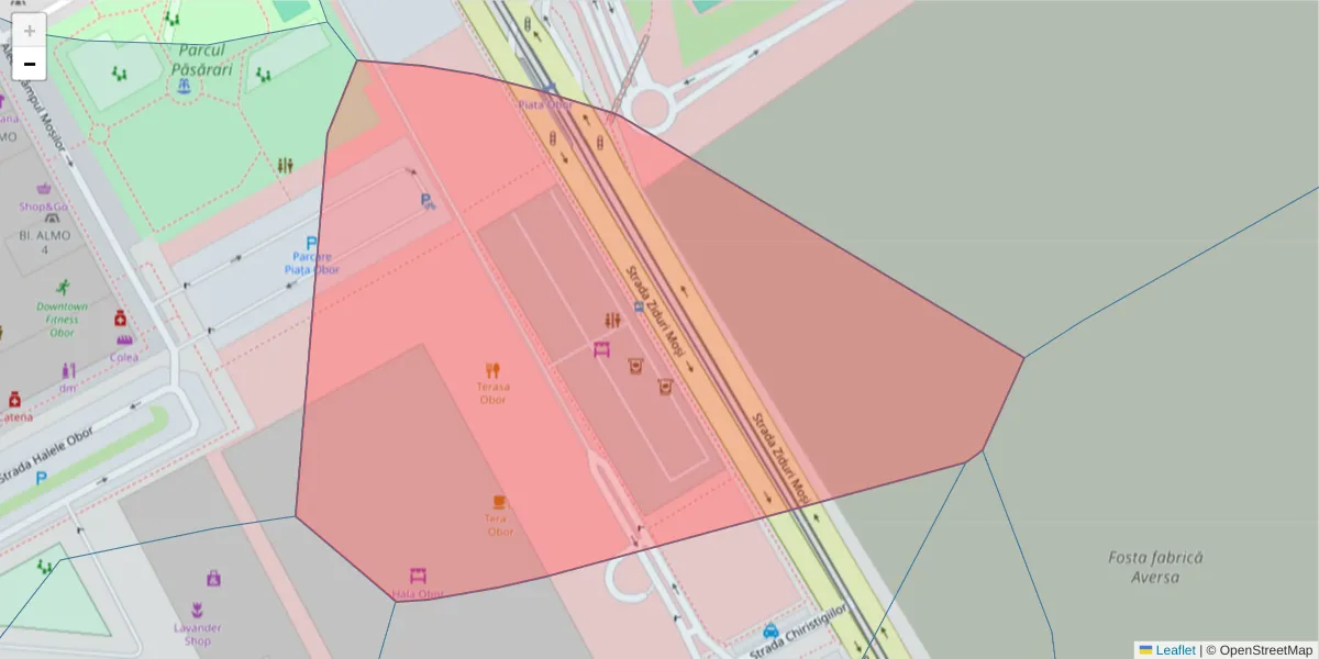 Hartă a codului poștal  și a codurilor poștale învecinate