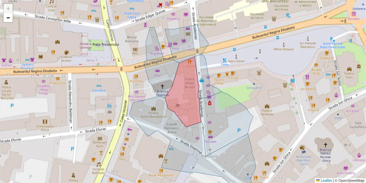 Hartă a codului poștal  și a codurilor poștale învecinate