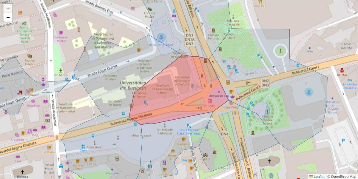 Hartă a codului poștal  și a codurilor poștale învecinate