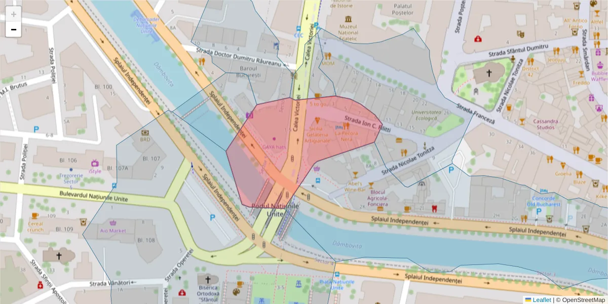 Hartă a codului poștal  și a codurilor poștale învecinate