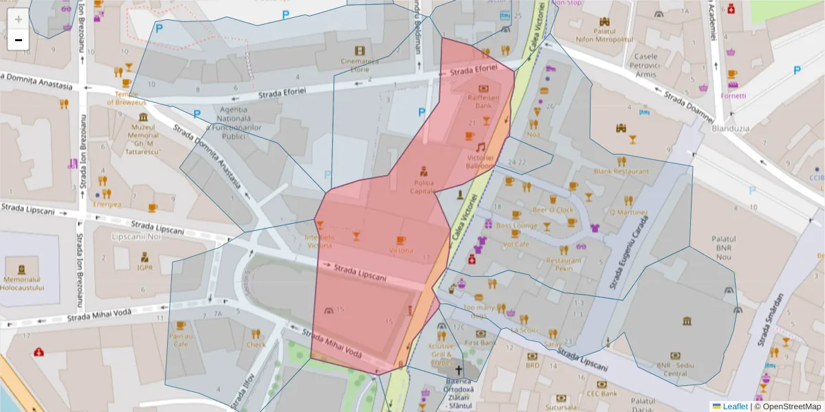 Hartă a codului poștal  și a codurilor poștale învecinate