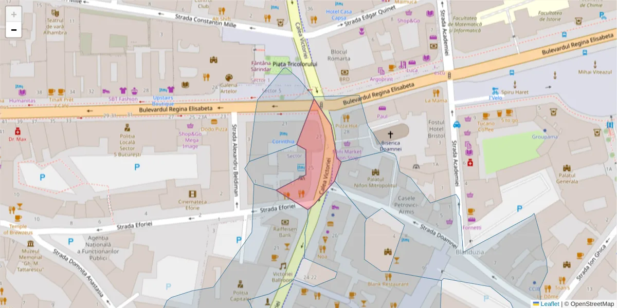 Hartă a codului poștal  și a codurilor poștale învecinate