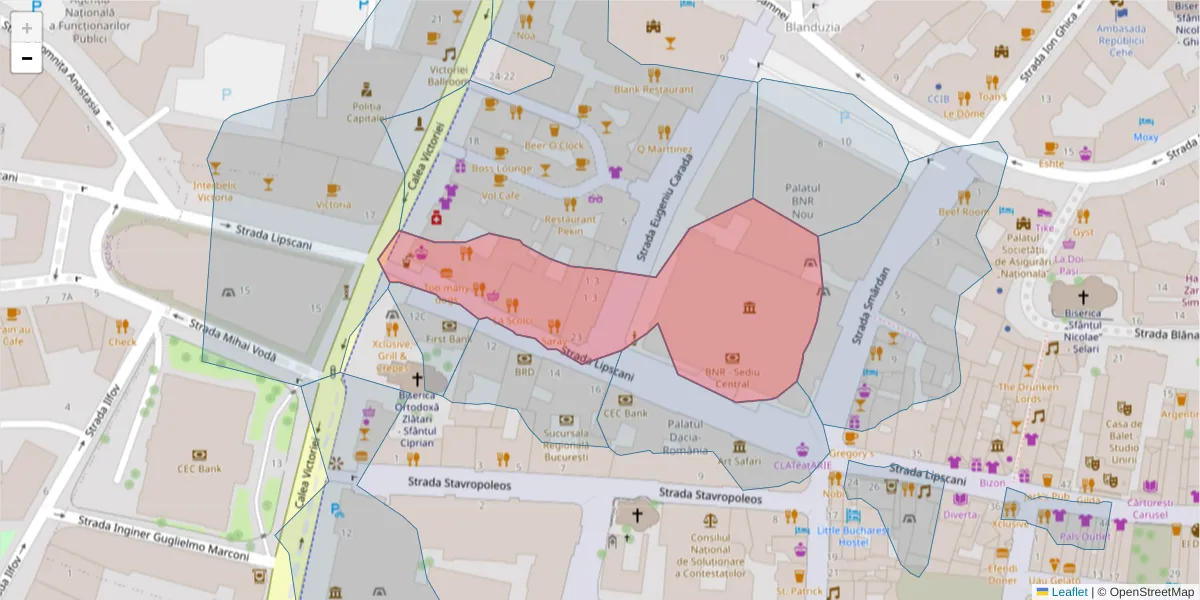 Hartă a codului poștal  și a codurilor poștale învecinate
