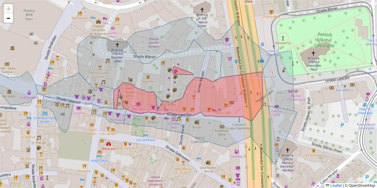 Hartă a codului poștal  și a codurilor poștale învecinate