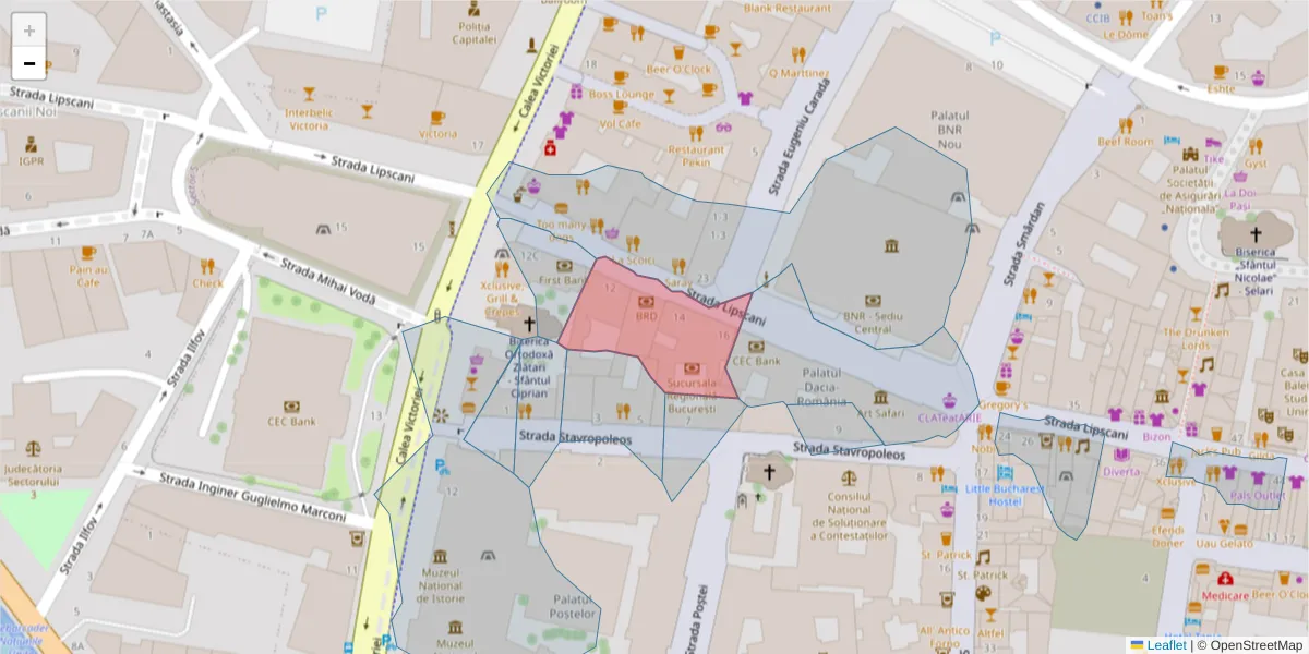 Hartă a codului poștal  și a codurilor poștale învecinate