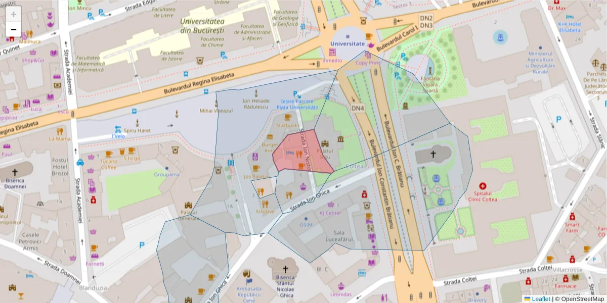 Hartă a codului poștal  și a codurilor poștale învecinate