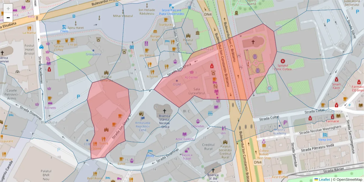 Hartă a codului poștal  și a codurilor poștale învecinate