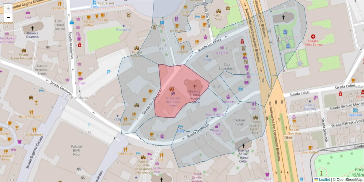 Hartă a codului poștal  și a codurilor poștale învecinate