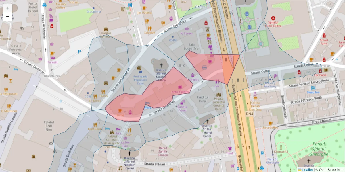 Hartă a codului poștal  și a codurilor poștale învecinate