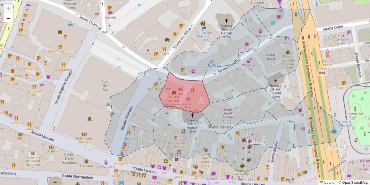 Hartă a codului poștal  și a codurilor poștale învecinate