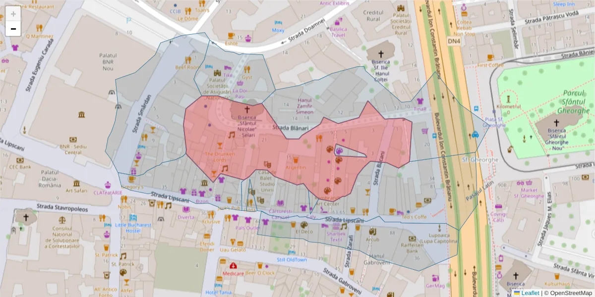 Hartă a codului poștal  și a codurilor poștale învecinate
