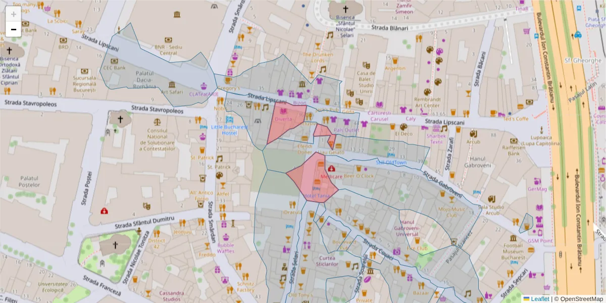 Hartă a codului poștal  și a codurilor poștale învecinate