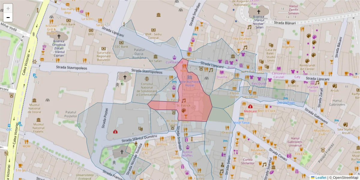 Hartă a codului poștal  și a codurilor poștale învecinate