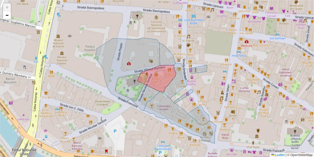 Hartă a codului poștal  și a codurilor poștale învecinate