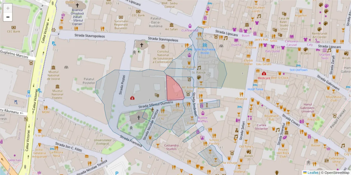 Hartă a codului poștal  și a codurilor poștale învecinate