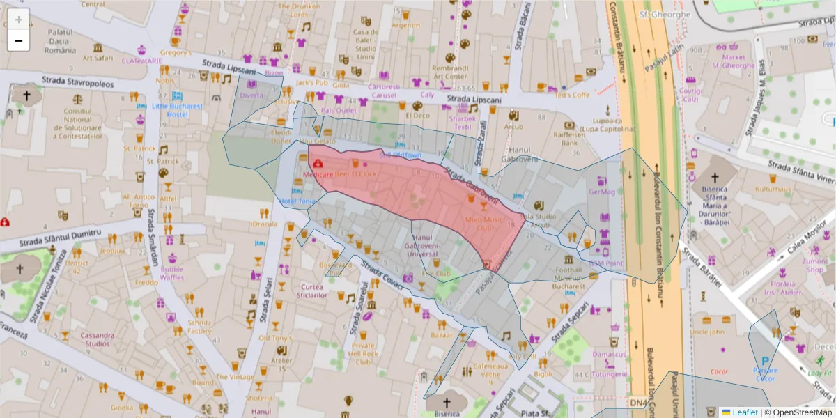 Hartă a codului poștal  și a codurilor poștale învecinate