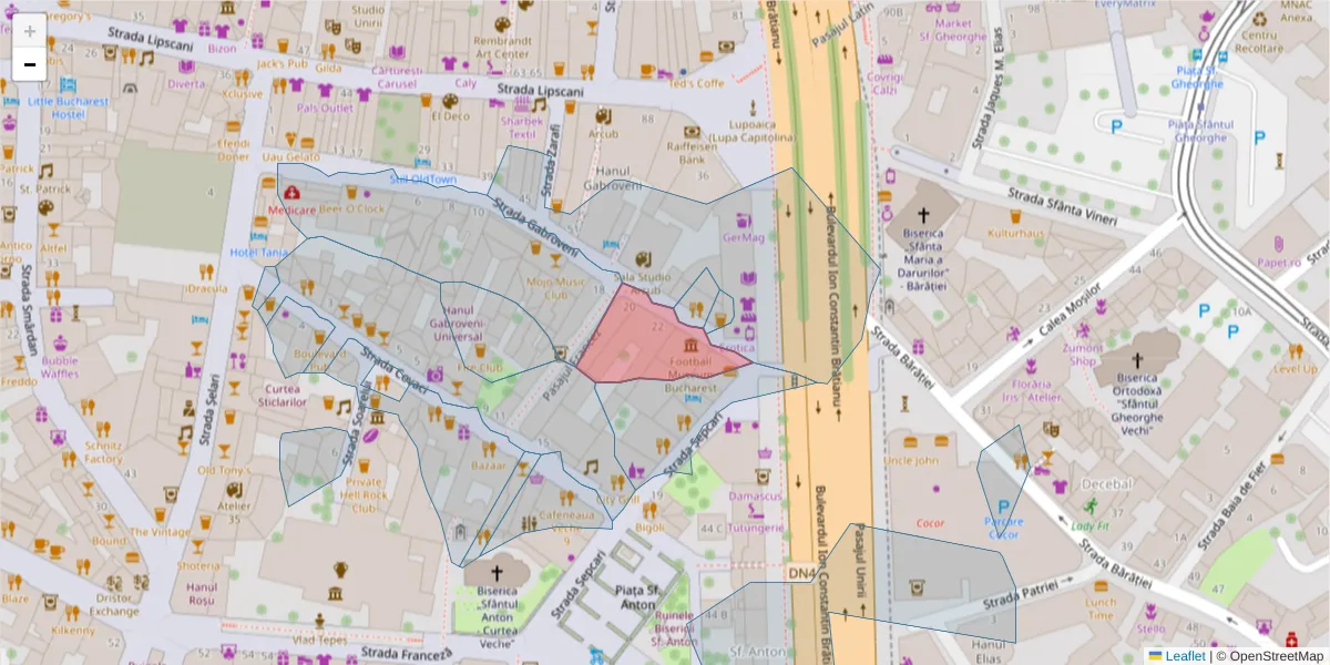 Hartă a codului poștal  și a codurilor poștale învecinate