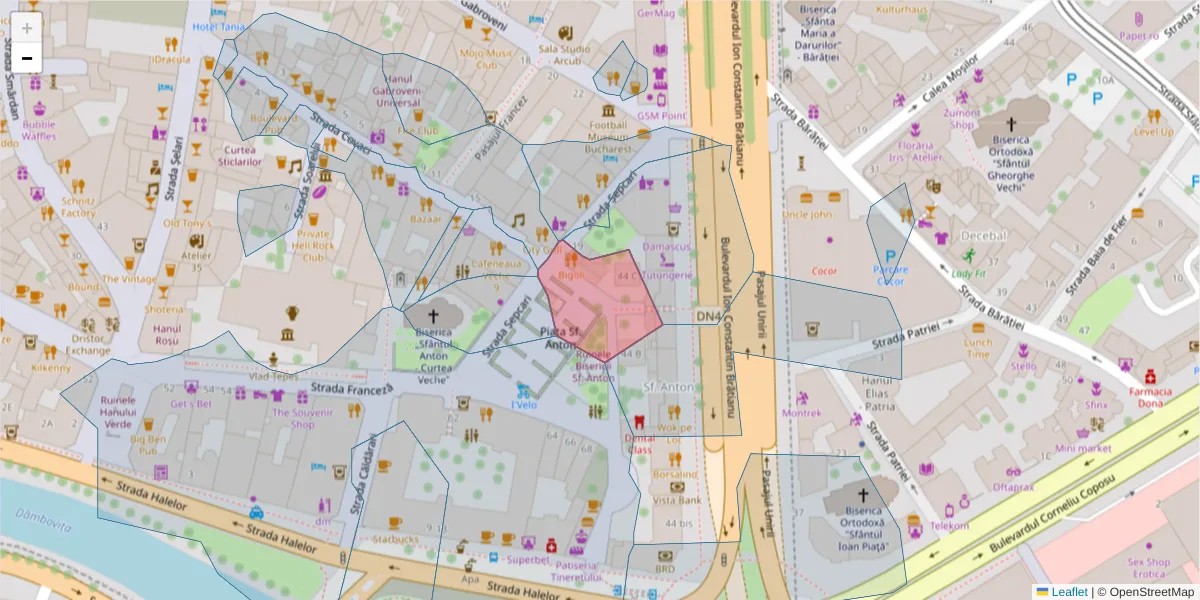 Hartă a codului poștal  și a codurilor poștale învecinate