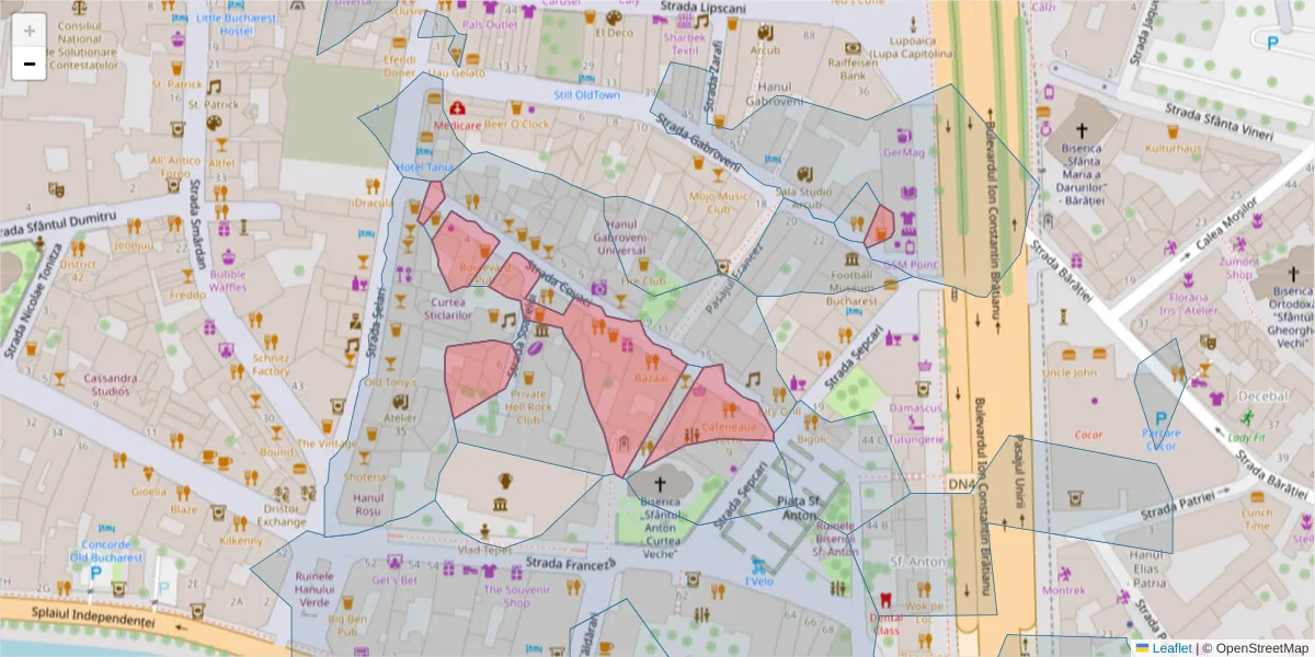 Hartă a codului poștal  și a codurilor poștale învecinate