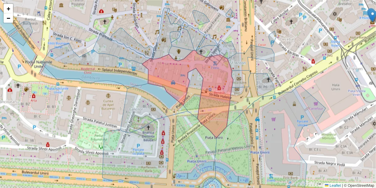 Hartă a codului poștal  și a codurilor poștale învecinate