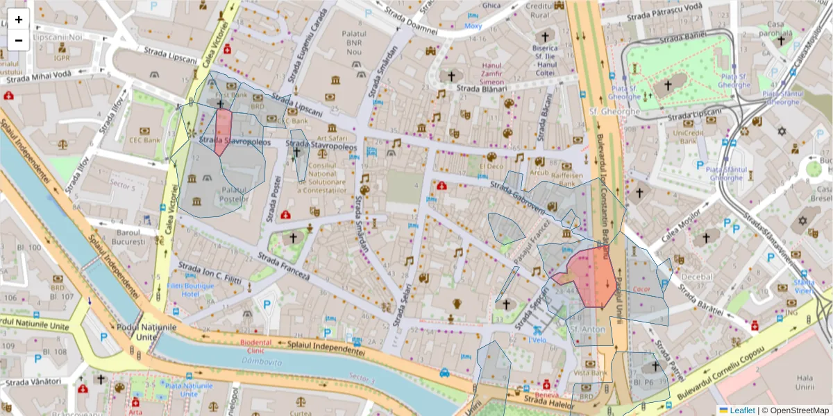 Hartă a codului poștal  și a codurilor poștale învecinate