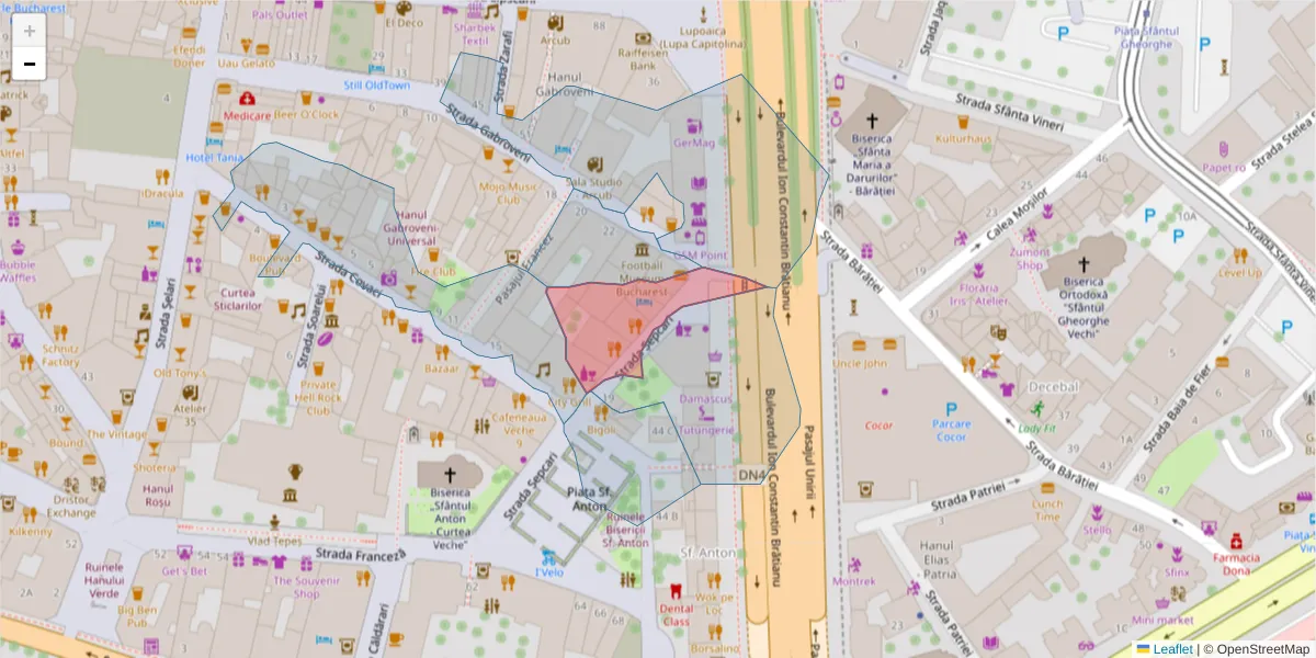 Hartă a codului poștal  și a codurilor poștale învecinate