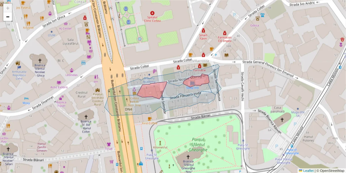 Hartă a codului poștal  și a codurilor poștale învecinate