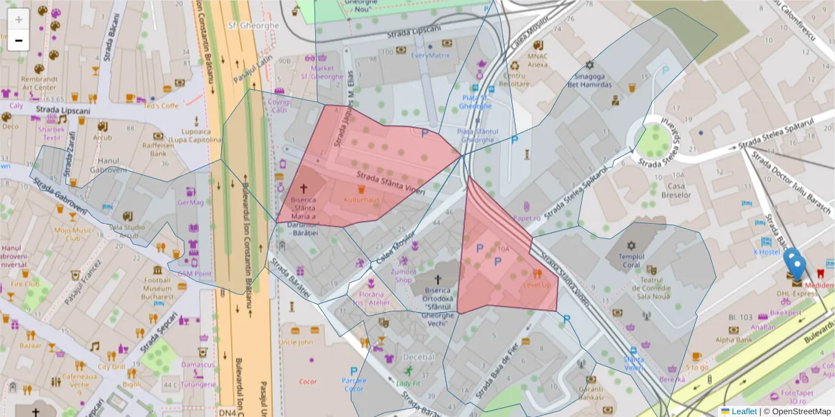 Hartă a codului poștal  și a codurilor poștale învecinate