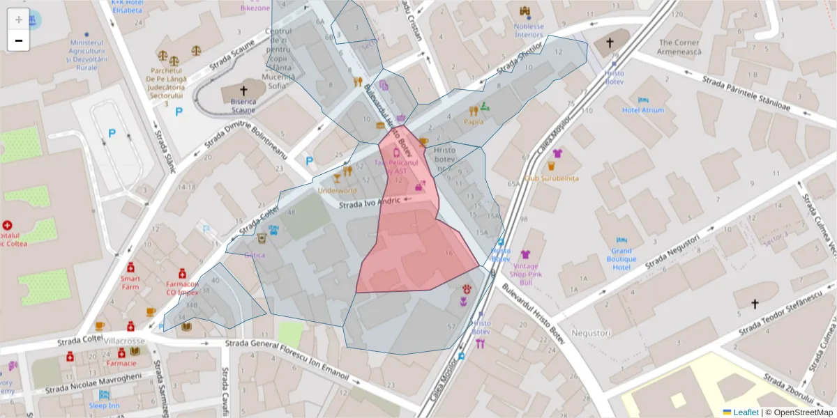 Hartă a codului poștal  și a codurilor poștale învecinate