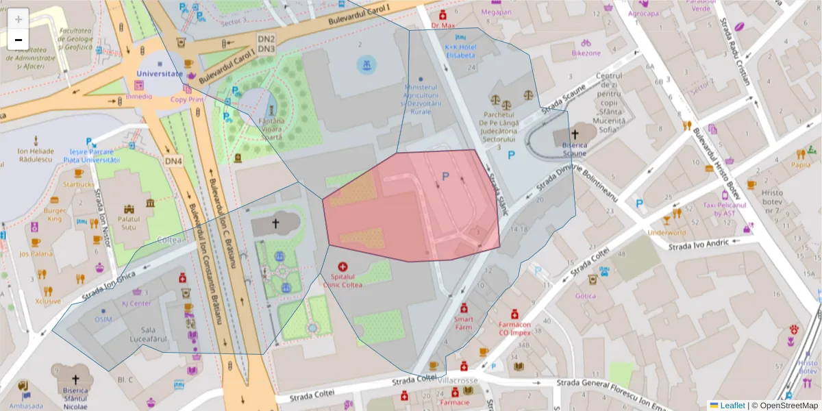 Hartă a codului poștal  și a codurilor poștale învecinate