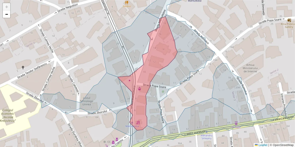 Hartă a codului poștal  și a codurilor poștale învecinate
