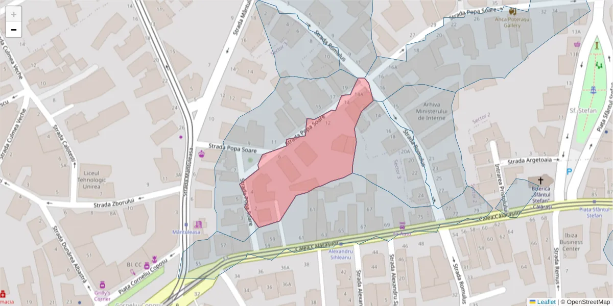Hartă a codului poștal  și a codurilor poștale învecinate