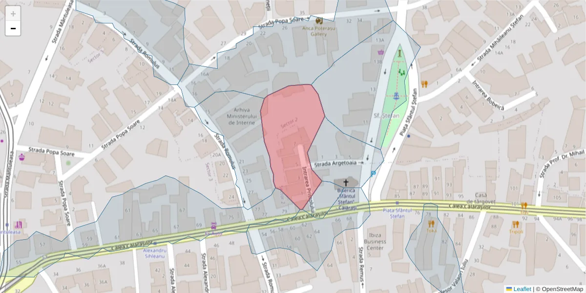 Hartă a codului poștal  și a codurilor poștale învecinate