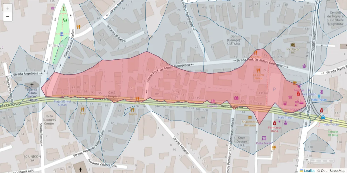 Hartă a codului poștal  și a codurilor poștale învecinate