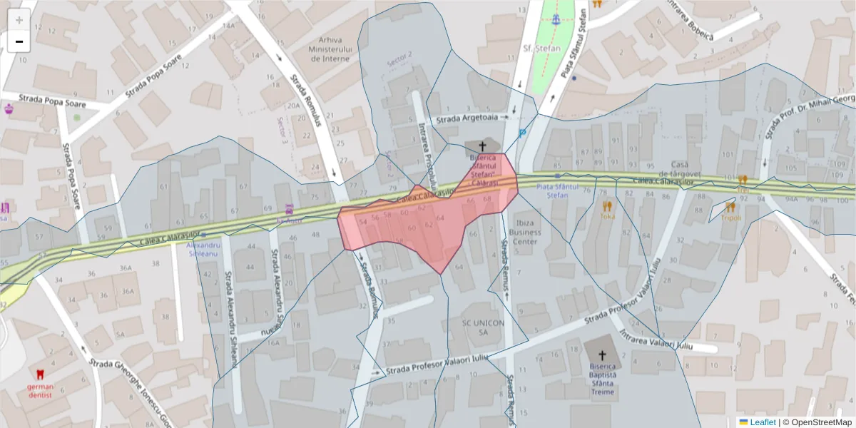 Hartă a codului poștal  și a codurilor poștale învecinate