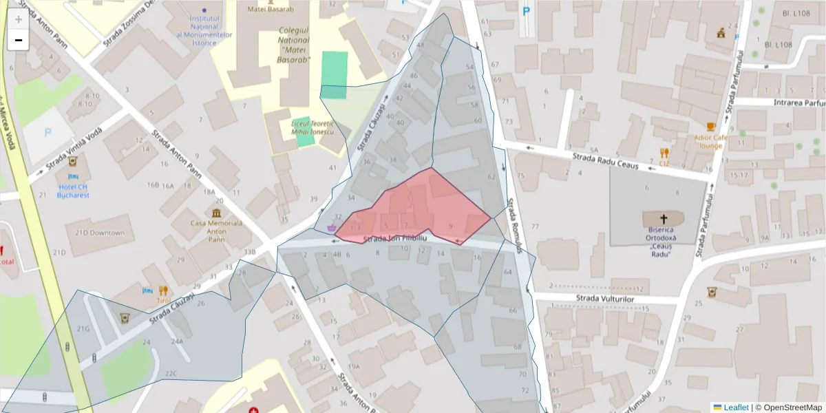 Hartă a codului poștal  și a codurilor poștale învecinate