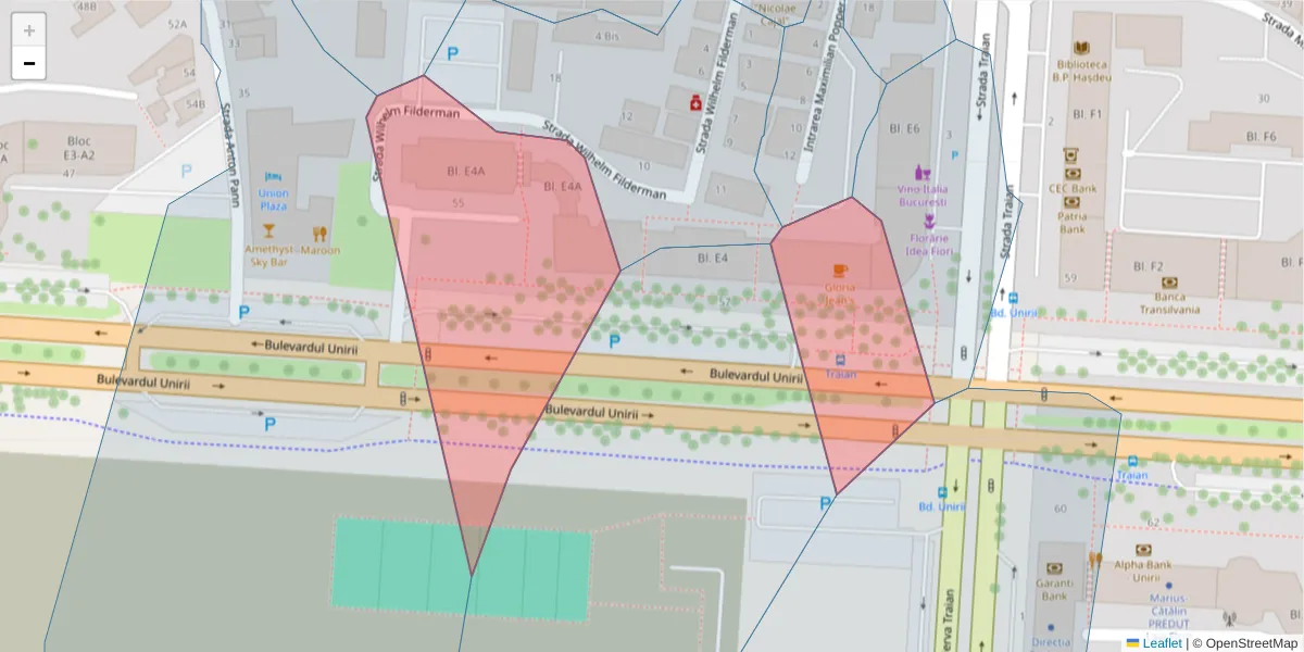 Hartă a codului poștal  și a codurilor poștale învecinate
