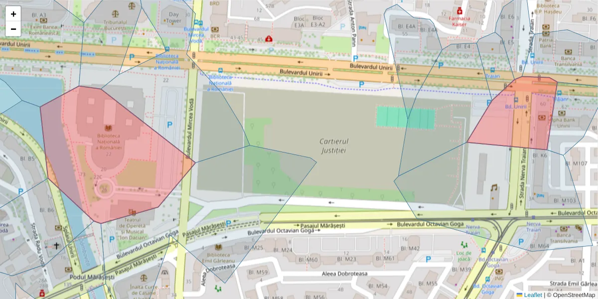 Hartă a codului poștal  și a codurilor poștale învecinate